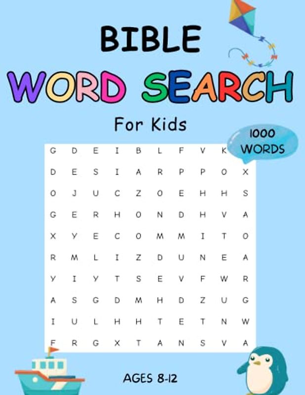 Bible Word Search for Kids Ages 8-12: Go through Famous Bible Stories with 100 Bible Themed Puzzles (Solutions at the Back)
