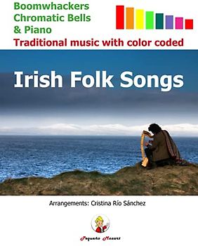 Irish Folk Songs: Boomwhackers, Chromatic Bells & Piano. Traditional music with color coded. (Easy songs to play on Boomwhackers and Chromatic Bells)