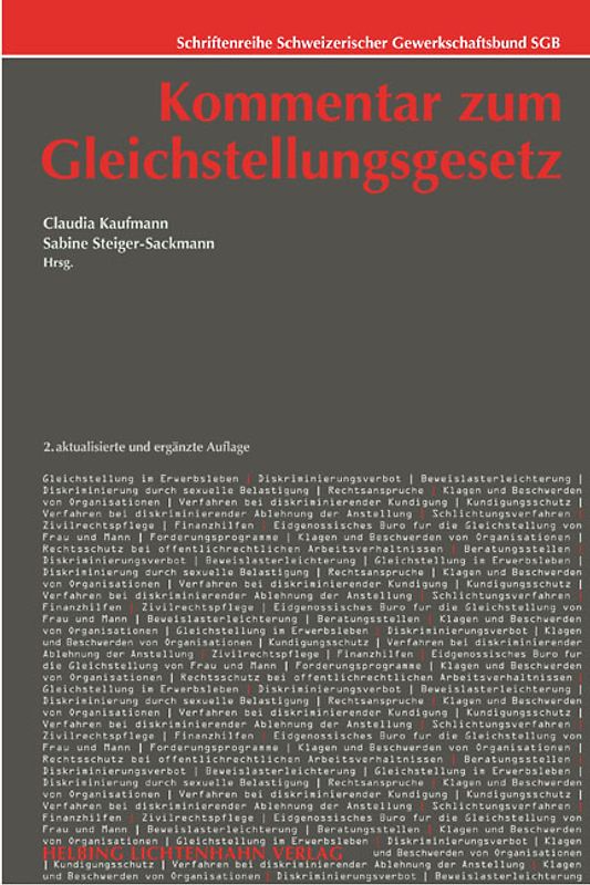Kommentar zum Gleichstellungsgesetz