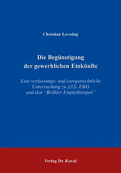 Die Begünstigung der gewerblichen Einkünfte