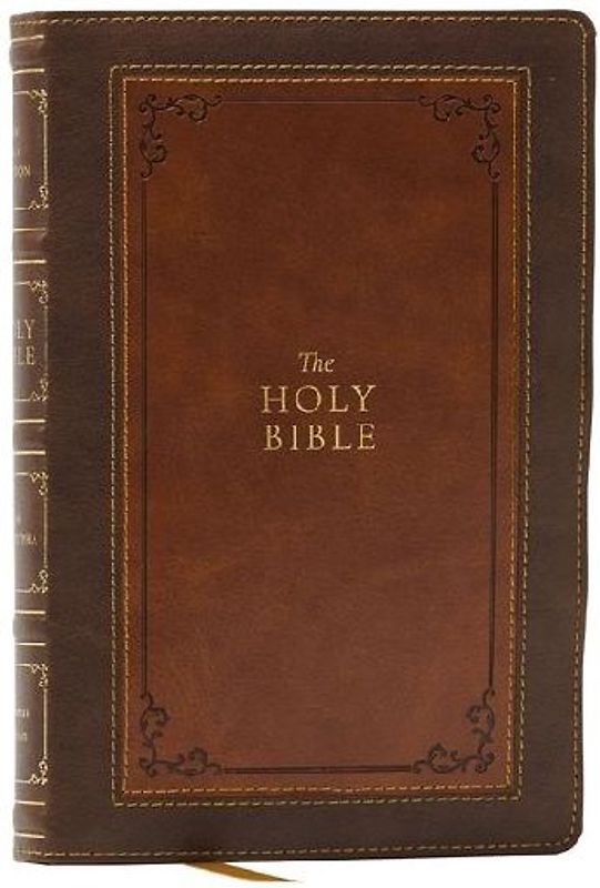 1611 KJV with Apocrypha, Brown Leathersoft