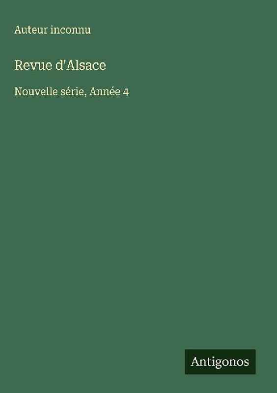Revue d'Alsace