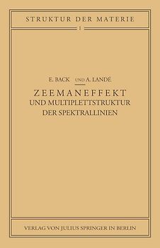 Zeemaneffekt und Multiplettstruktur der Spektrallinien