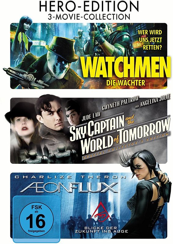 Aeon Flux / Sky Captain And The World Of Tomorrow / Watchmen - Die Wächter [3 DVDs] DVD