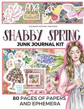 SHABBY SPRING: Spring junk journaling kit with decorative vintage papers | Easter ephemera for scrapbooking, collage, DIY and bullet journals | ... garden labels | Botanical scrapbook supplies