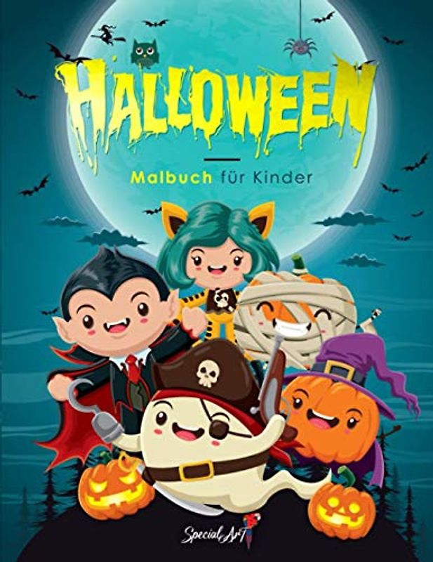 Halloween - Malbuch für Kinder: Mehr als 50 lustige Seiten zum Ausmalen mit Hexen, Kürbissen, Vampiren, Skeletten und vieles mehr für stundenlangen ... (Saisonale Malbücher für Kinder, Band 2)