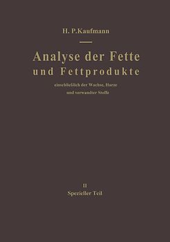 Analyse der Fette und Fettprodukte