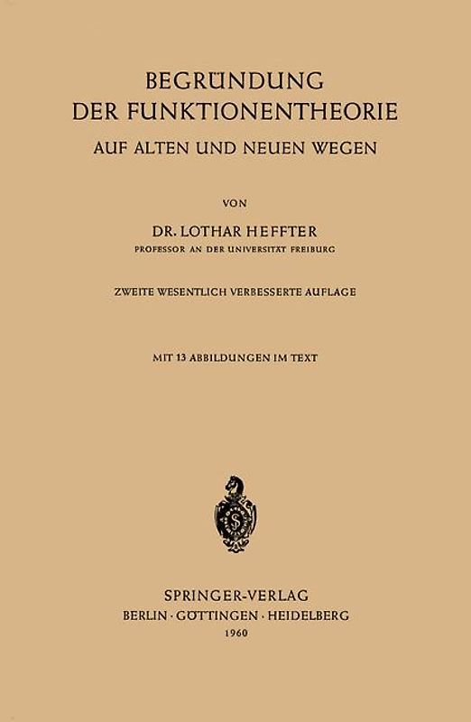 Begründung der Funktionentheorie