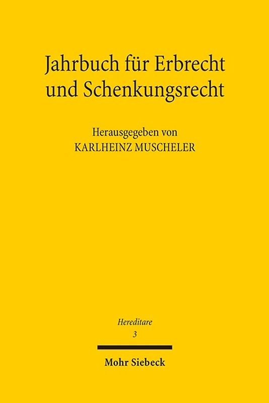 Jahrbuch für Erbrecht und Schenkungsrecht