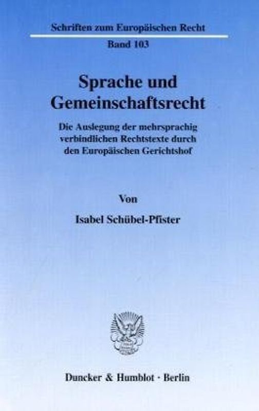 Sprache und Gemeinschaftsrecht.