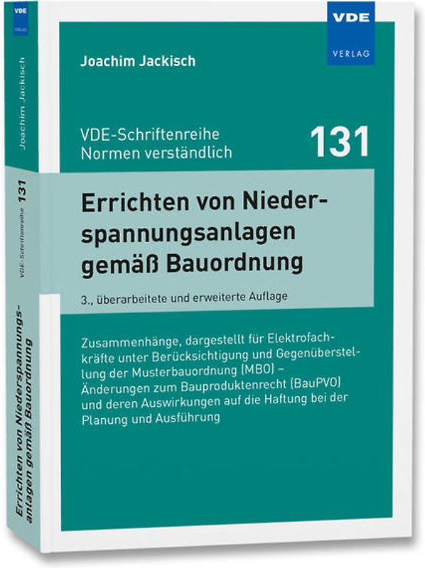 Errichten von Niederspannungsanlagen gemäß Bauordnung