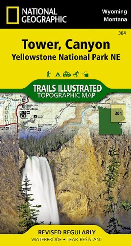 Yellowstone / Canyon, WY. NATIONAL GEOGRAPHIC Trails Illustrated National Parks