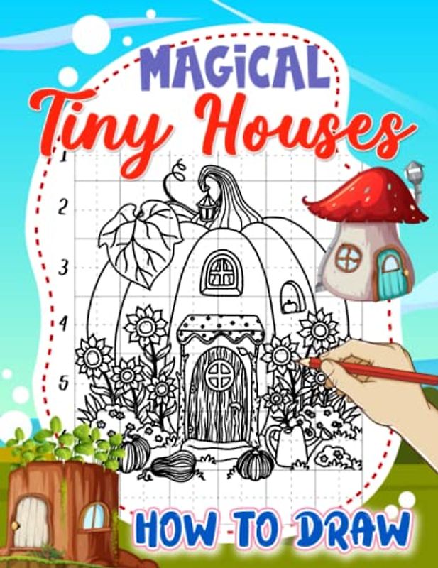 How to Draw Magical Tiny Houses: Mythical House to Drawing Easy Guide Book | With 25+ Illustrations Images for Beginners Kids, Girls, Boys | ... | Stress Relief Gifts | Anxiety Relief Gifts