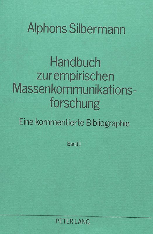 Handbuch zur empirischen Massenkommunikationsforschung