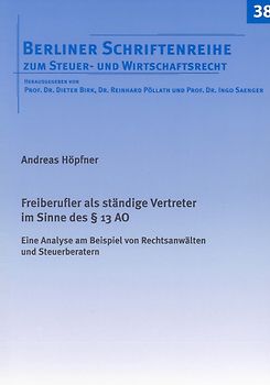 Freiberufler als ständige Vertreter im Sinne des § 13 AO