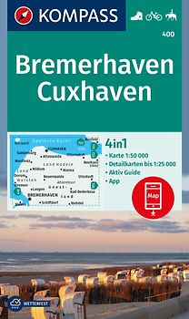 KOMPASS Wanderkarte 400 Bremerhaven-Cuxhaven 1:50.000