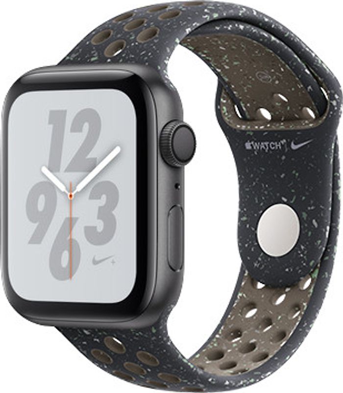 Apple Watch Nike+ Series 4 44 mm Boîtier en aluminium gris sidéral avec Bracelet Sport Nike Anthracite/Noir [Wifi]