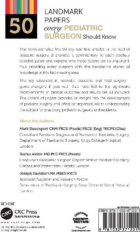 50 Landmark Papers every Pediatric Surgeon Should Know
