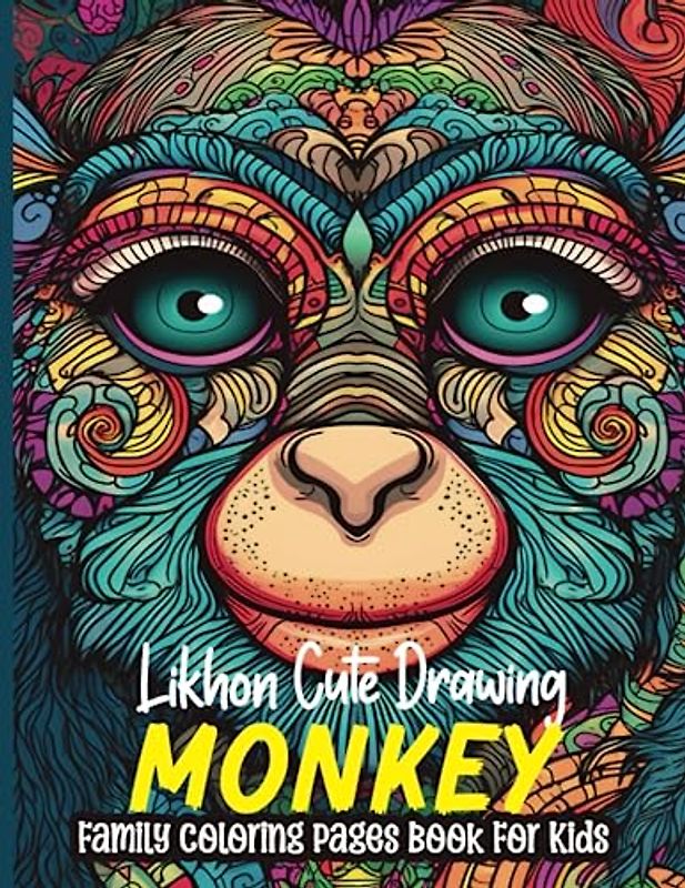 Likhon Cute Drawing Monkey Family Coloring Pages Book For Kids