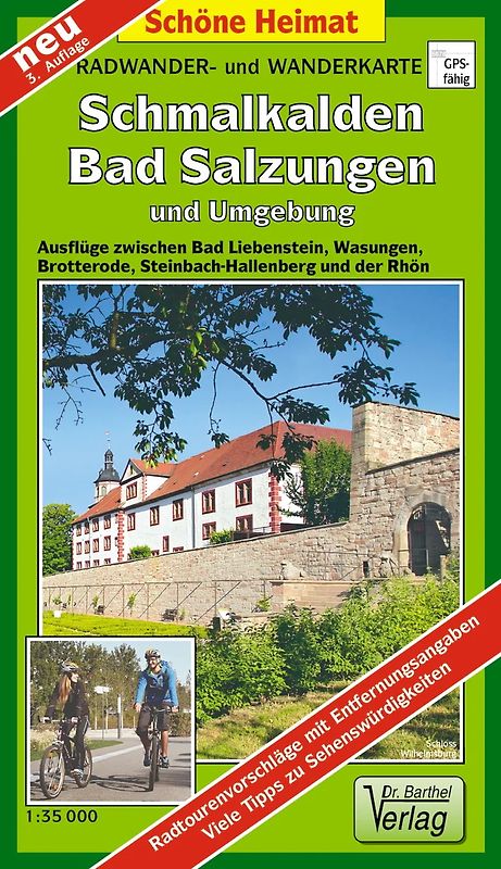 Radwander- und Wanderkarte Schmalkalden, Bad Salzungen und Umgebung