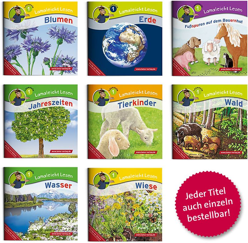 Lamaleicht Lesen Themenset Lesestufe 1