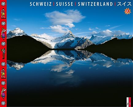 Schweiz, Suisse, Switzerland. Texte viersprachig d/f/e/jap