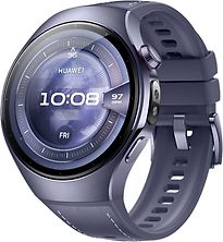 Image of Huawei Watch 5 46 mm titanium kast grijs/violet met de composiet band paars [wifi + 4G] (Refurbished)