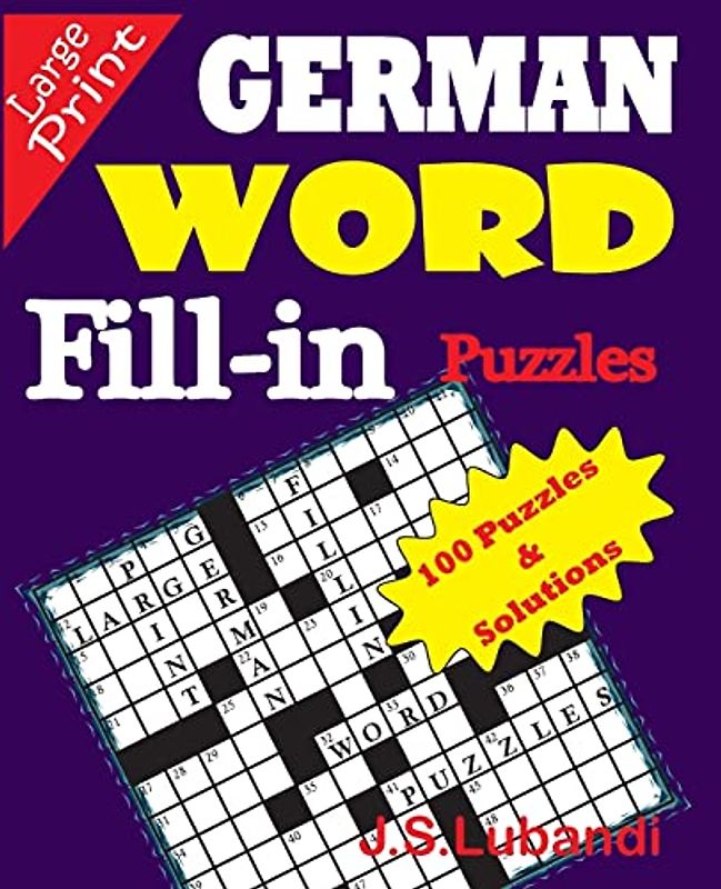 GERMAN Word Fill-in Puzzles