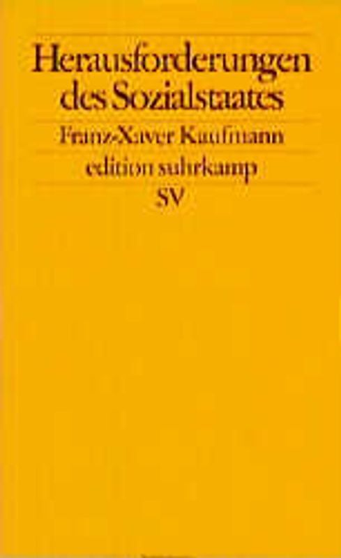 Herausforderungen des Sozialstaates