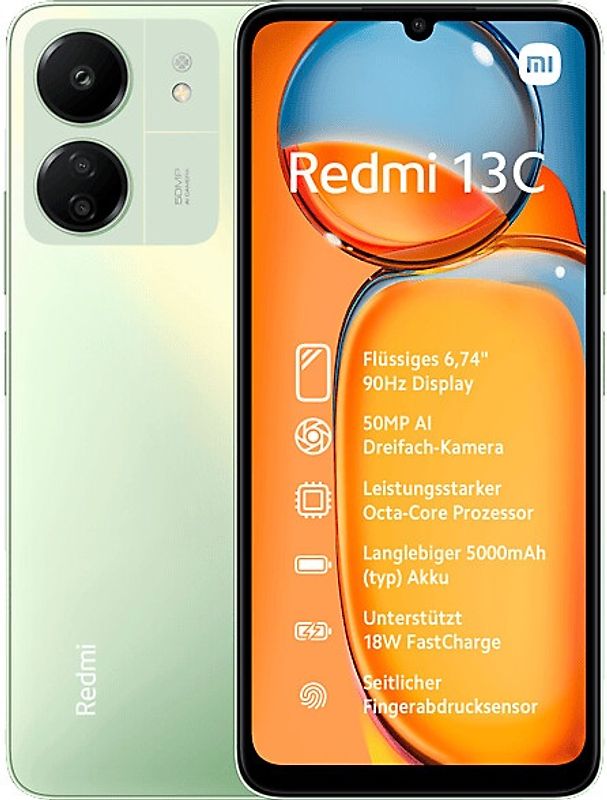 Xiaomi Redmi 13C Dual SIM 256Go 8Go RAM trèfle vert