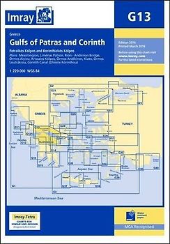Imray Chart G13: Gulfs of Patras and Corinth (2000 Series)
