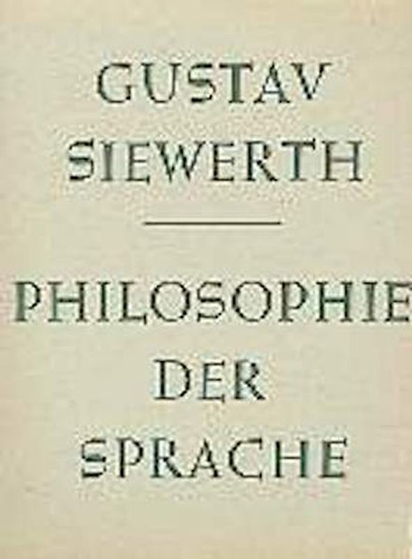 Philosophie der Sprache