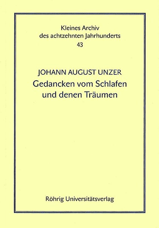 Gedancken vom Schlafe und denen Träumen