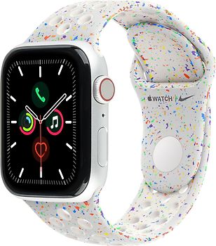 Apple Watch Nike Series 5 40 mm Boîtier aluminium argent Bracelet Sport Nike platine pur M/L [Wi-Fi + Cellulaire]