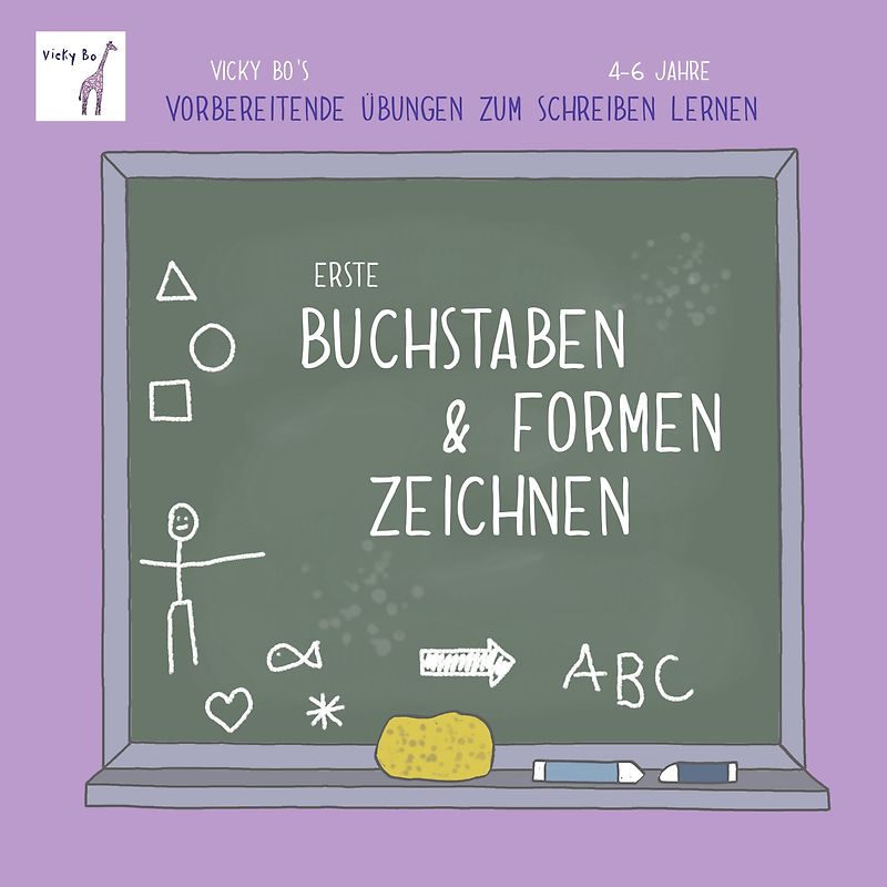Erste Buchstaben & Formen zeichnen. Vorbereitende Übungen zum Schreiben lernen. 4-6 Jahre