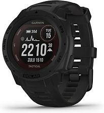Garmin Instinct Solar Tactical Edition 45mm zwart met een zwart siliconen polsband - refurbished