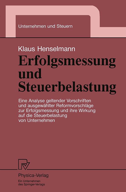 Erfolgsmessung und Steuerbelastung