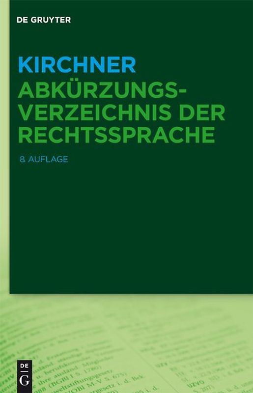Kirchner – Abkürzungsverzeichnis der Rechtssprache