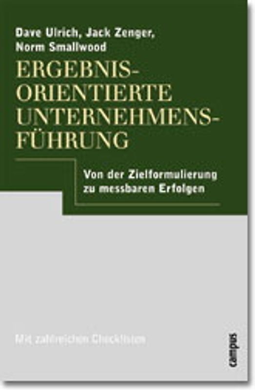 Ergebnisorientierte Unternehmensführung