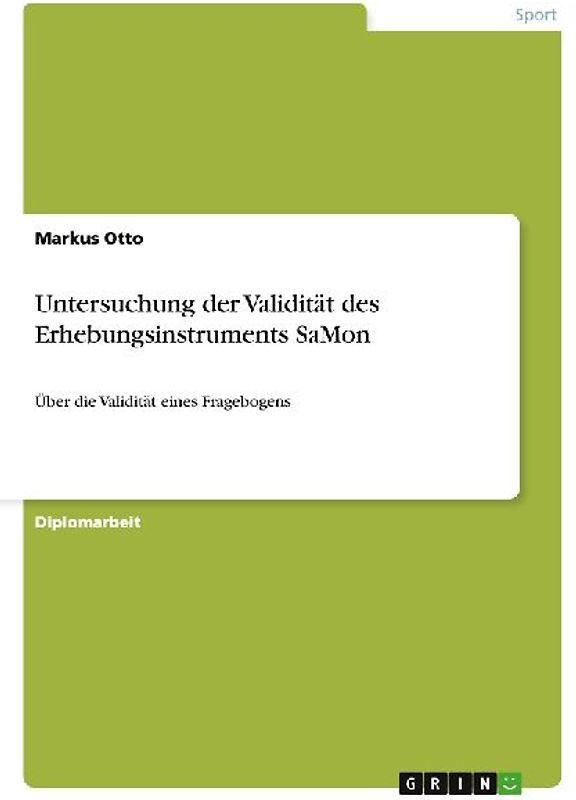 Untersuchung der Validität des Erhebungsinstruments SaMon
