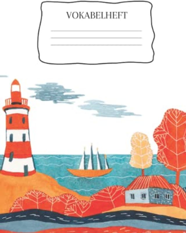 Vokabelheft: Vokabelheft Meer, 60 Seiten mit je 2 Spalten, A5