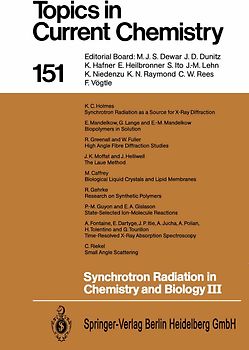 Synchrotron Radiation in Chemistry and Biology III