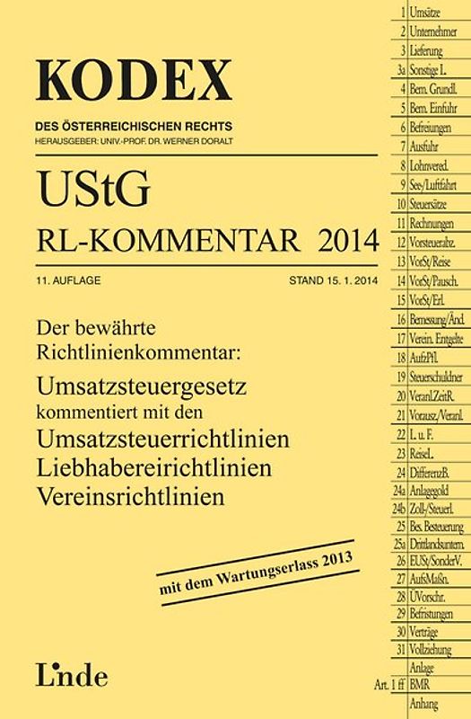 KODEX UStG-Richtlinien-Kommentar 2014