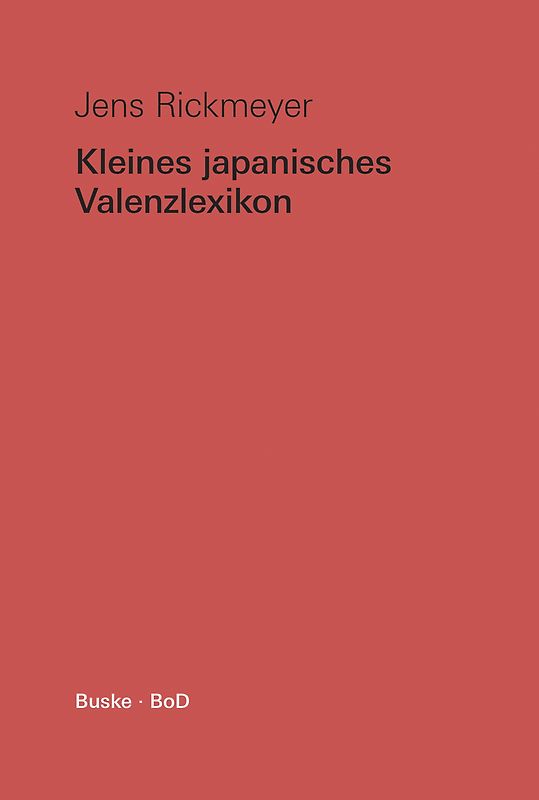 Kleines japanisches Valenzlexikon