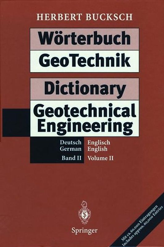 Wörterbuch GeoTechnik Dictionary Geotechnical Engineering