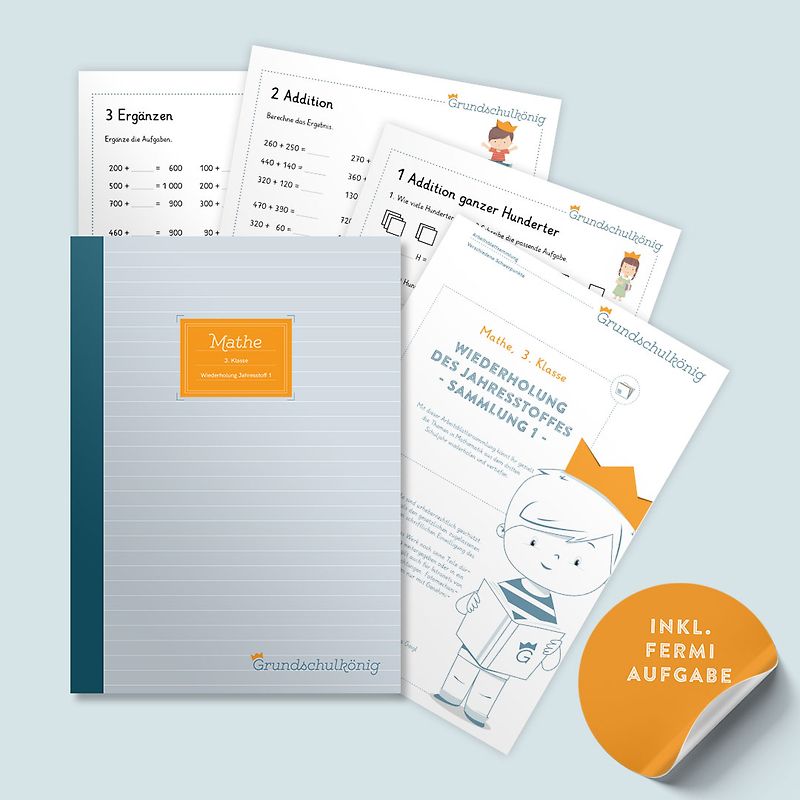 Grundschule - Mathe, 3. Klasse: Wiederholung des Jahresstoffs - Teil 1