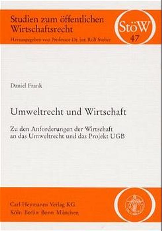 Umweltrecht und Wirtschaft