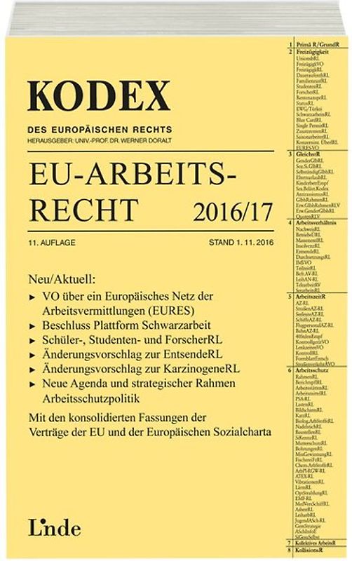 KODEX EU-Arbeitsrecht 2016/17