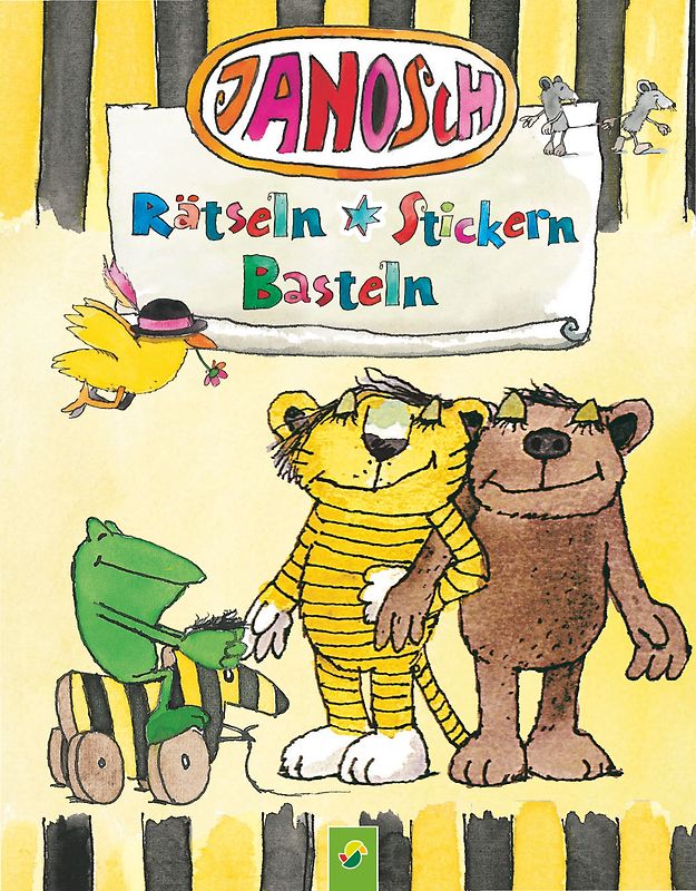 Janosch Rätseln, Stickern, Basteln. Mit vielen bunten Stickern aus Panama