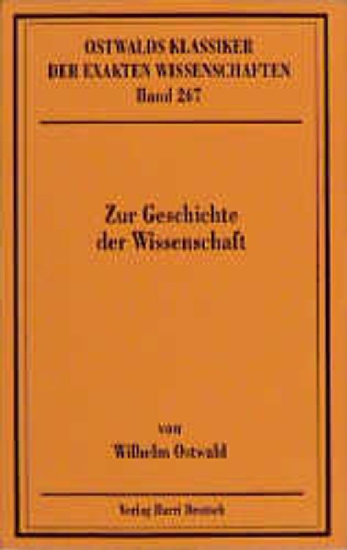 Zur Geschichte der Wissenschaft